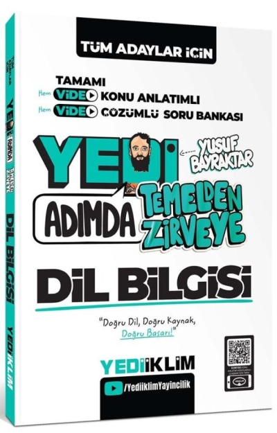 Tüm Adaylar İçin Yedi Adımda Temelden Zirveye Dil Bilgisi Video Konu Anlatımlı Video Çözümlü Soru Bankası Yediiklim Yayınları Vega Efsanesi