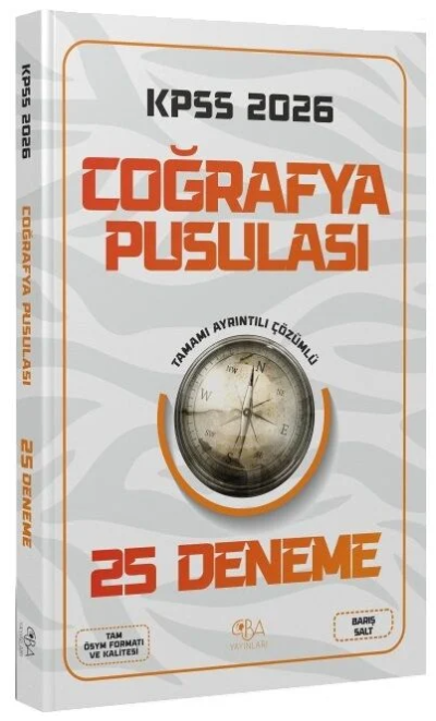 2026 KPSS Coğrafya Pusulası 25 Deneme Çözümlü CBA Yayınları Vega Efsanesi