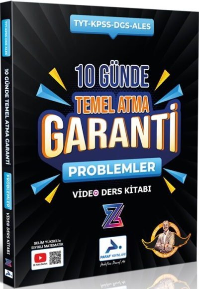 2025 TYT-KPSS-DGS-ALES 10 Günde Temel Atma Garanti Problemler Video Ders Kitabı Paraf Yayınları (Selim Yüksel Bıyıklı Matematik) Vega Efsanesi