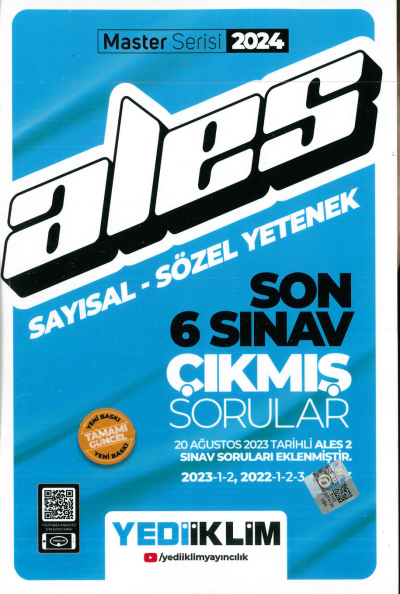 ALES SAYISAL SÖZEL YETENEK SON 6 SINAV ÇIKMIŞ SORULAR