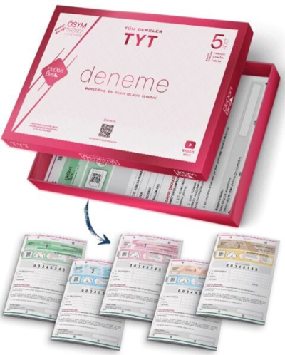 TYT Tüm Dersler 5'li Paket Deneme Video Çözümlü Üç Dört Beş Yayınları Vega Efsanesi