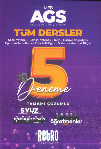 2025 MEB AGS Tüm Dersler Tamamı Çözümlü 5 Deneme Retro Yayıncılık Vega Efsanesi