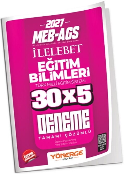 MEB-AGS Eğitim Bilimleri İLELEBET 30x5 Deneme Çözümlü Yönerge Yayınları Vega Efsanesi