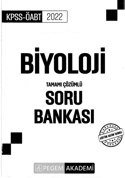 BİYOLOJİ TAMAMI ÇÖZÜMLÜ SORU BANKASI Vega Efsanesi