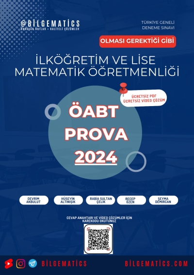 BilgeMatics Hüseyin Hoca ÖABT Matematik Prova 2024 Vega Efsanesi
