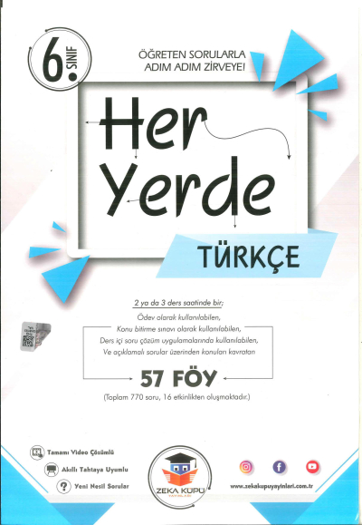 6. Sınıf Türkçe Heryerde Soru Bankası Zeka Küpü Yayınları Vega Efsanesi
