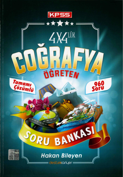 4x4 lük DESTEK COĞRAFYA TAMAMI ÇÖZÜMLÜ SORU BANKASI 960 SORU Vega Efsanesi