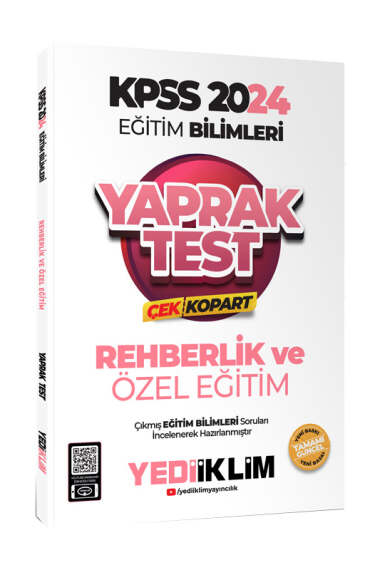 2024 KPSS Eğitim Bilimleri Rehberlik ve Özel Eğitim Çek Kopart Yaprak Test Vega Efsanesi