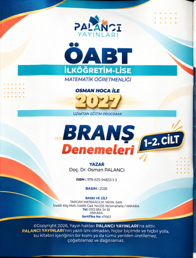 ÖABT İlköğretim Lise Matematik Branş Denemeleri 1-2 Cilt Bir Arada Osman Palancı Vega Efsanesi