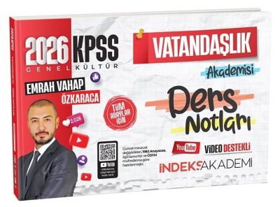 2026 KPSS Vatandaşlık Akademisi Video Ders Notları Emrah Vahap Özkaraca İndeks Akademi Yayıncılık Vega Efsanesi