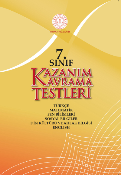 7. Sınıf Kazanım Kavrama Testleri (Tüm Dersler) Vega Efsanesi
