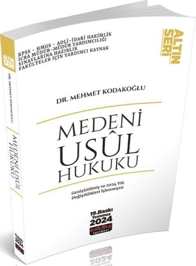 Savaş 2024 Medeni Usul Hukuku Altın Seri 19. Baskı - Mehmet Kodakoğlu Savaş Yayınları Vega Efsanesi