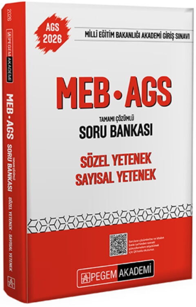 2026 MEB-AGS Soru Bankası Tamamı Çözümlü Sözel Yetenek Sayısal Yetenek Pegem Akademi Yayıncılık Vega Efsanesi