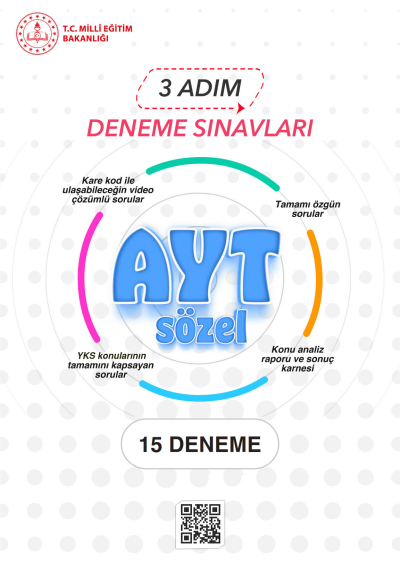 3 Adım Deneme Sınavları AYT Sözel 15 Deneme Vega Efsanesi
