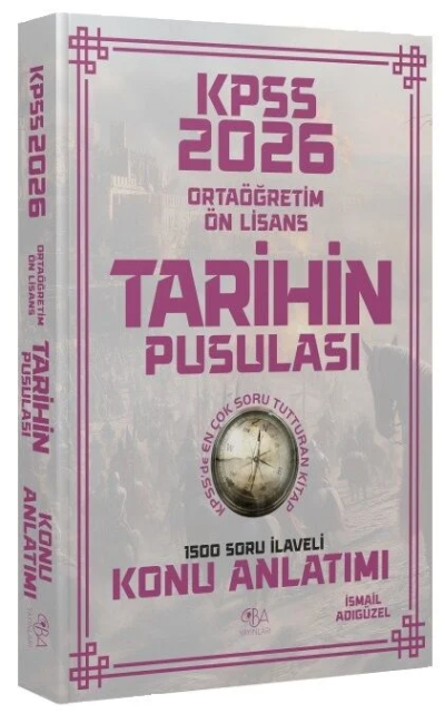 2026 KPSS Ortaöğretim Önlisans Tarihin Pusulası Konu Anlatımı CBA Yayınları Vega Efsanesi