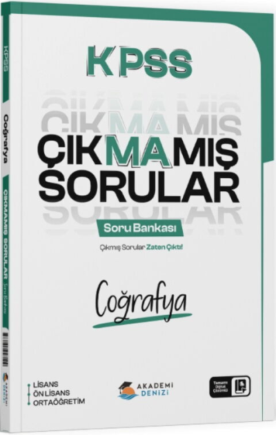 KPSS Coğrafya Çıkmamış Sorular Soru Bankası Akademi Denizi Vega Efsanesi
