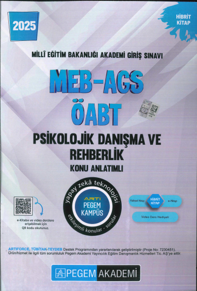 2025 MEB-AGS-ÖABT Psikolojik Danışma ve Rehberlik Konu Anlatımlı Pegem Akademi Yayıncılık