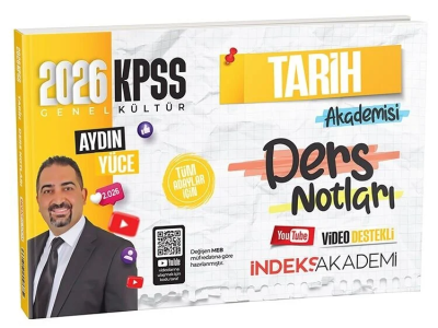 2026 KPSS Tarih Akademisi Video Ders Notları Aydın Yüce İndeks Akademi Yayıncılık Vega Efsanesi