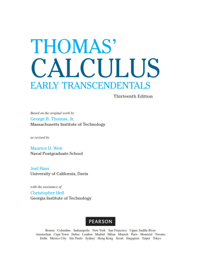 THOMAS CALCULUS (13. BASKI) Vega Efsanesi