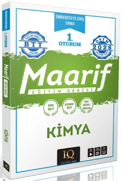 2028 YKS TYT Kimya Maarif Eğitim Serisi 1. Oturum IQ Yayınları Vega Efsanesi