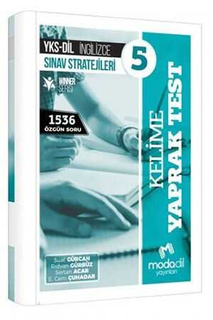 YKS DİL İngilizce Sınav Stratejileri 5 Kelime Yaprak Test Modadil Yayınları Vega Efsanesi