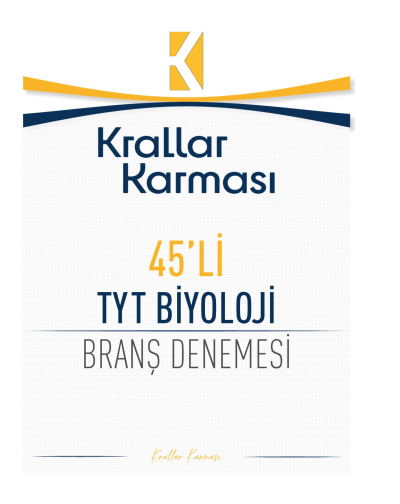 YKS TYT Biyoloji 6x45 Branş Deneme Video Çözümlü Krallar Karması