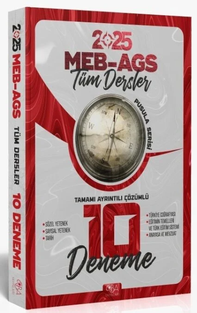 2025 MEB-AGS Tüm Dersler 10 Deneme Çözümlü CBA Yayınları Vega Efsanesi
