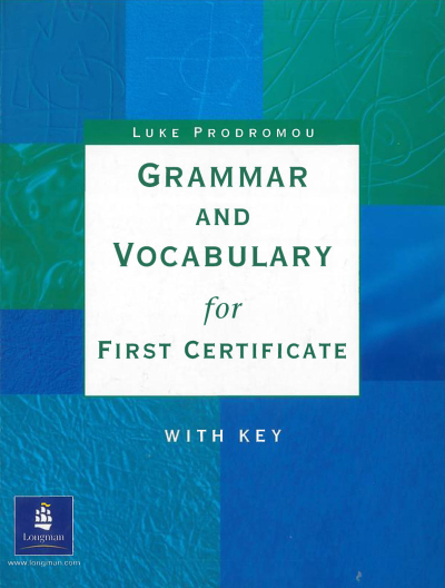 Grammar and Vocabulary for First Certificate With Key Vega Efsanesi