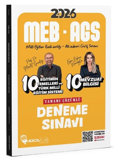 2026 MEB AGS Eğitimin Temelleri ve Türk Milli Eğitim Sistemi Mevzuat Bilgisi 10-10 Deneme Hoca Kafası Vega Efsanesi
