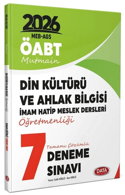 2026 ÖABT MEB-AGS Din Kültürü Öğretmenliği Mutmain 7 Deneme Çözümlü Data Yayınları Vega Efsanesi