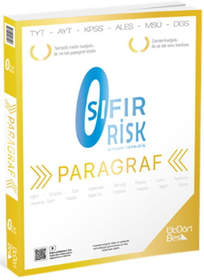 2027 TYT Paragraf Sıfır Risk Soru Bankası Video Çözümlü Üç Dört Beş Yayınları Vega Efsanesi