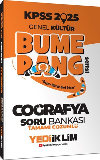 2025 KPSS Genel Kültür Bumerang Coğrafya Tamamı Çözümlü Soru Bankası Yediiklim Yayınları Vega Efsanesi