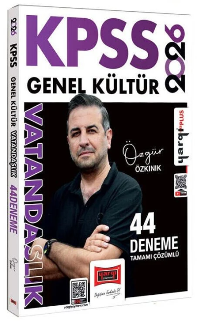 2026 KPSS Genel Kültür Tamamı Çözümlü Vatandaşlık 44 Deneme (Özgür Özkınık) Yargı Yayınları Vega Efsanesi