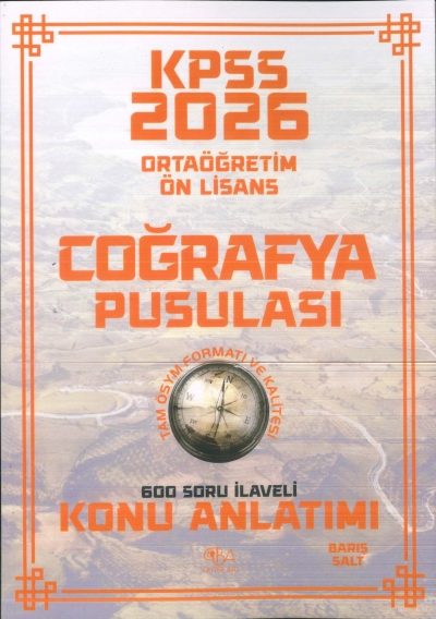 2026 KPSS Ortaöğretim Önlisans Coğrafya Pusulası Konu Anlatımı CBA Yayınları Vega Efsanesi