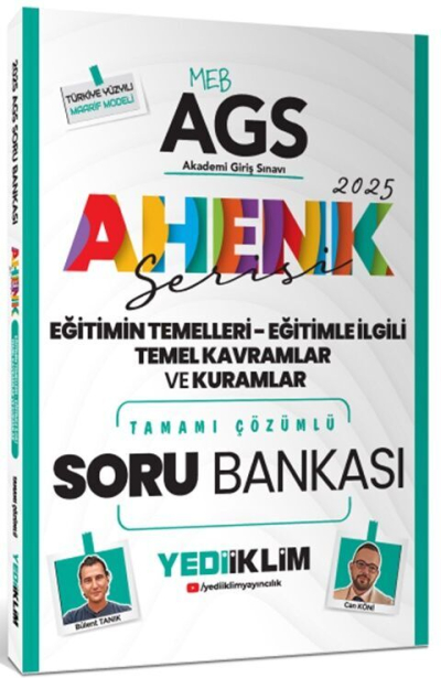 2025 MEB AGS Ahenk Serisi Eğitimin Temelleri Eğitimle İlgili Temel Kavramlar ve Kuramlar Tamamı Çözümlü Soru Bankası Yediiklim Yayınları Vega Efsanesi