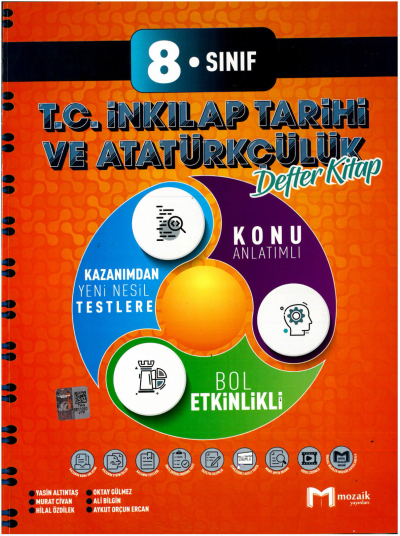 8. Sınıf T.C İnkılap Tarihi ve Atatürkçülük İntro Konu Anlatımlı Defter Kitap Mozaik Yayınları Vega Efsanesi