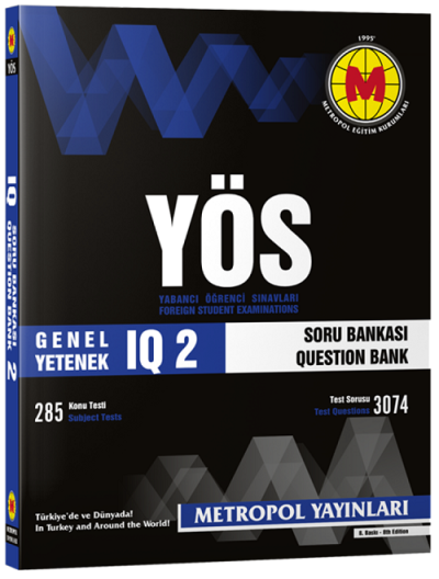 YÖS Genel Yetenek IQ Soru Bankası 2 Metropol Yayınları Vega Efsanesi