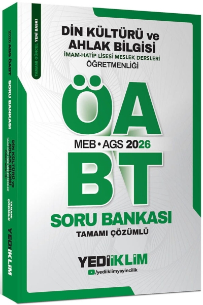 2026 ÖABT MEB-AGS Din Kültürü ve Ahlak Bilgisi Öğretmenliği Soru Bankası Çözümlü Yediiklim Yayınları Vega Efsanesi