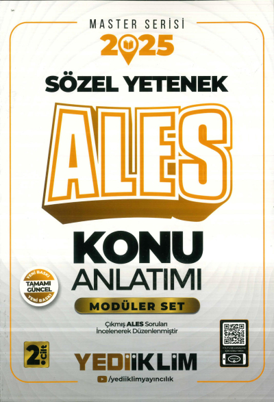 2025 ALES Modüler Set (SÖZEL YETENEK) Konu Anlatımı Yediiklim Yayınları Vega Efsanesi