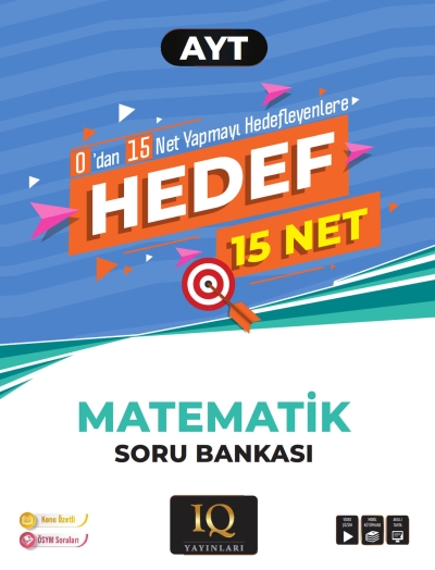 AYT Hedef 15 Net Matematik Soru Bankası IQ Yayınları Vega Efsanesi