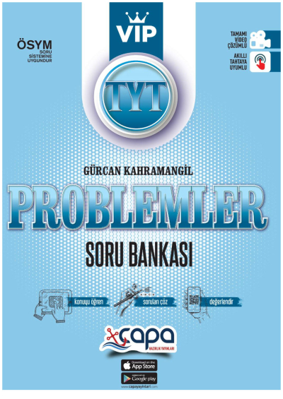 TYT VİP Problemler Tamamı Video Çözümlü Soru Bankası Çapa Yayınları Vega Efsanesi
