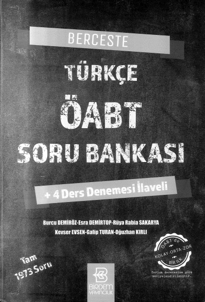 BERCESTE TÜRK ÖABT SORU BANKASI 1973 SORU Vega Efsanesi