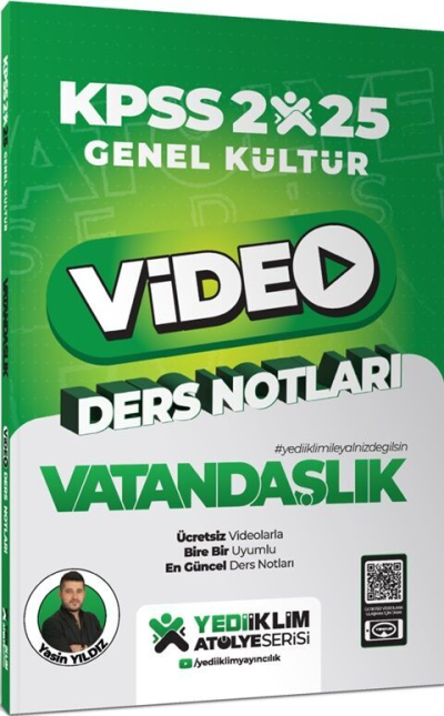 2025 KPSS Genel Kültür Vatandaşlık Video Ders Notları Yediiklim Yayınları Vega Efsanesi