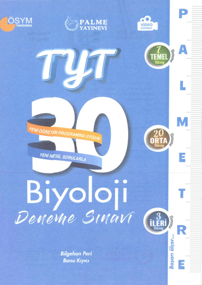 TYT Biyoloji Palmetre Serisi 30 Deneme Vega Efsanesi