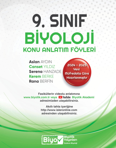 9. Sınıf Biyoloji Konu Anlatım Föyleri Biyotik Yayınları Vega Efsanesi