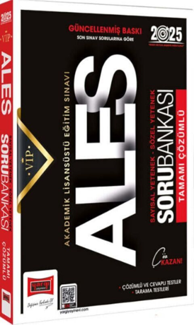 2025 ALES Vip Sayısal-Sözel Yetenek Tamamı Çözümlü Soru Bankası Yargı Yayınları Vega Efsanesi