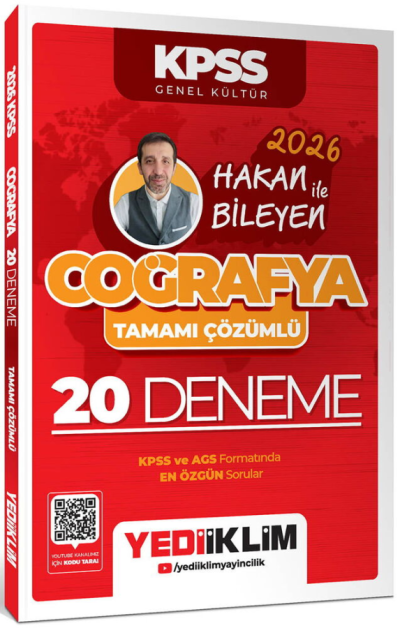 2026 KPSS Coğrafya Tamamı Çözümlü 20 Deneme Yediiklim Yayınları Vega Efsanesi
