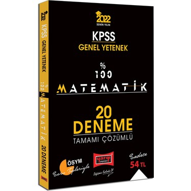 KPSS Genel Yetenek %100 Matematik Tamamı Çözümlü 20 Deneme