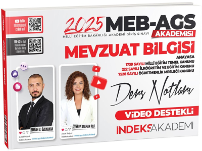 2025 MEB AGS Akademisi Mevzuat Bilgisi Video Ders Notları İndeks Akademi Yayıncılık Vega Efsanesi