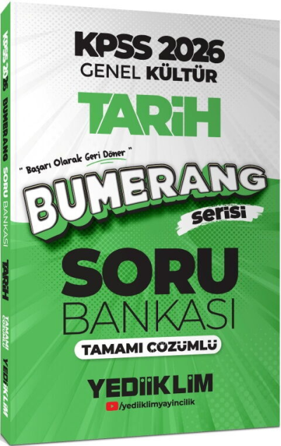 2026 KPSS Genel Kültür Bumerang Tarih Tamamı Çözümlü Soru Bankası Vega Efsanesi